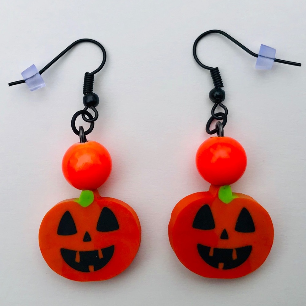 Pumpkin Ball Eraser Earrings